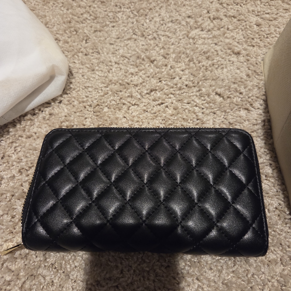 Black Quilted Women's Wallet
